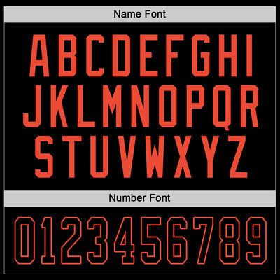 Custom Black Black-Orange Hockey Jersey