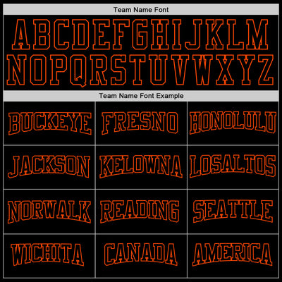 Custom Stitched Black Black-Orange Sports Pullover Sweatshirt Hoodie