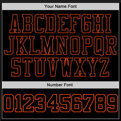 Custom Stitched Black Black-Orange Sports Pullover Sweatshirt Hoodie