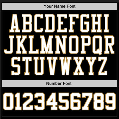 Custom Stitched Black White-Orange Sports Pullover Sweatshirt Hoodie