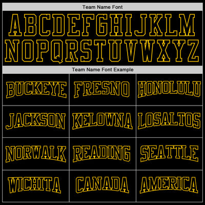 Custom Stitched Black Black-Gold Sports Pullover Sweatshirt Hoodie