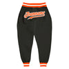 Custom Black Orange-White Sports Pants