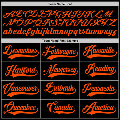 Custom Black Orange Authentic Baseball Jersey
