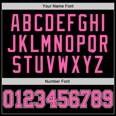 Custom Black Pink-White Authentic Baseball Jersey