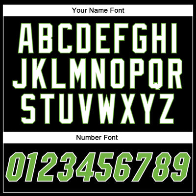 Custom Black Neon Green-White Authentic Baseball Jersey