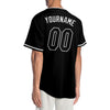 Custom Black Black-White Authentic Baseball Jersey