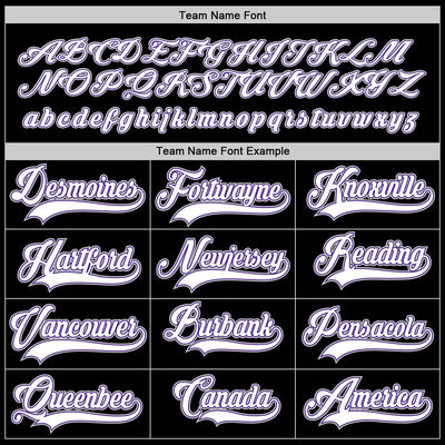 Custom Black White-Purple Hockey Jersey