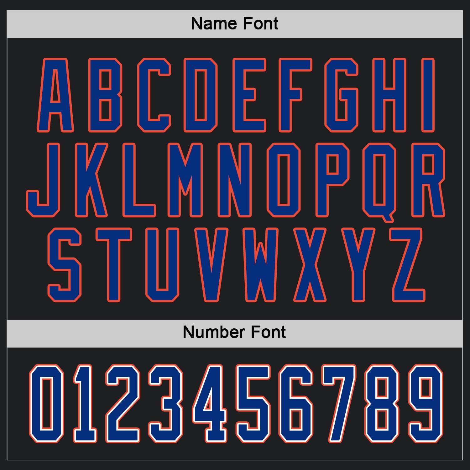 Custom Black Royal-Orange Hockey Jersey