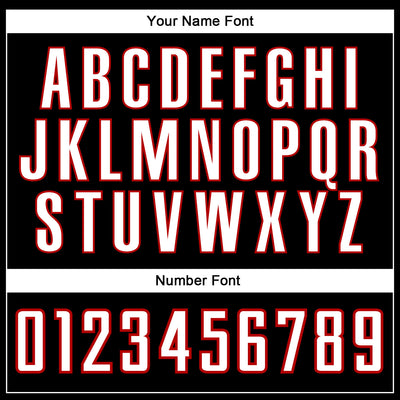 Custom Black White-Red Authentic Baseball Jersey