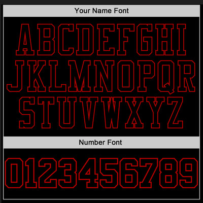 Custom Stitched Black Black-Red Sports Pullover Sweatshirt Hoodie