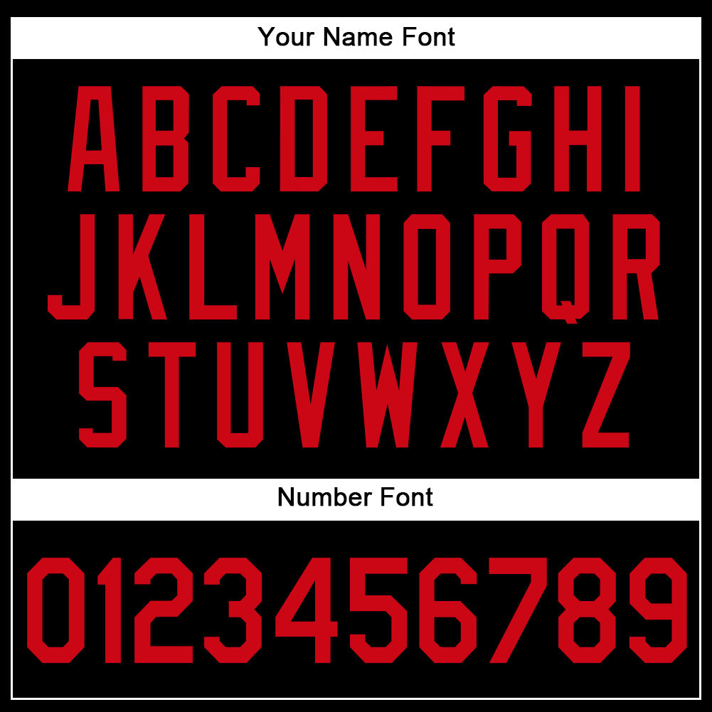 Custom Black Red Authentic Baseball Jersey