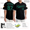 Custom Black Kelly Green Authentic Baseball Jersey