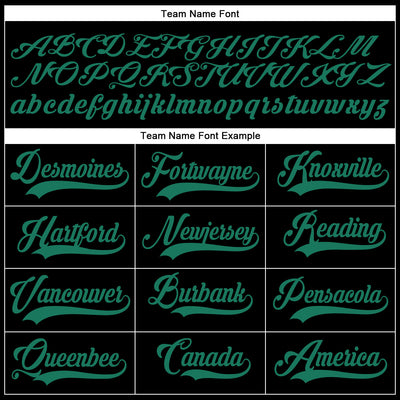 Custom Black Kelly Green Authentic Baseball Jersey