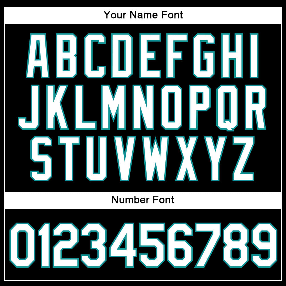 Custom Black Teal Pinstripe White-Teal Authentic Baseball Jersey