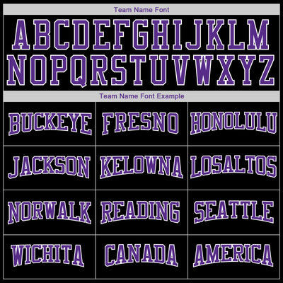 Custom Stitched Black Purple-White Sports Pullover Sweatshirt Hoodie