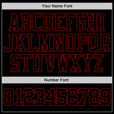 Custom Stitched Black Black-Red Sports Pullover Sweatshirt Hoodie