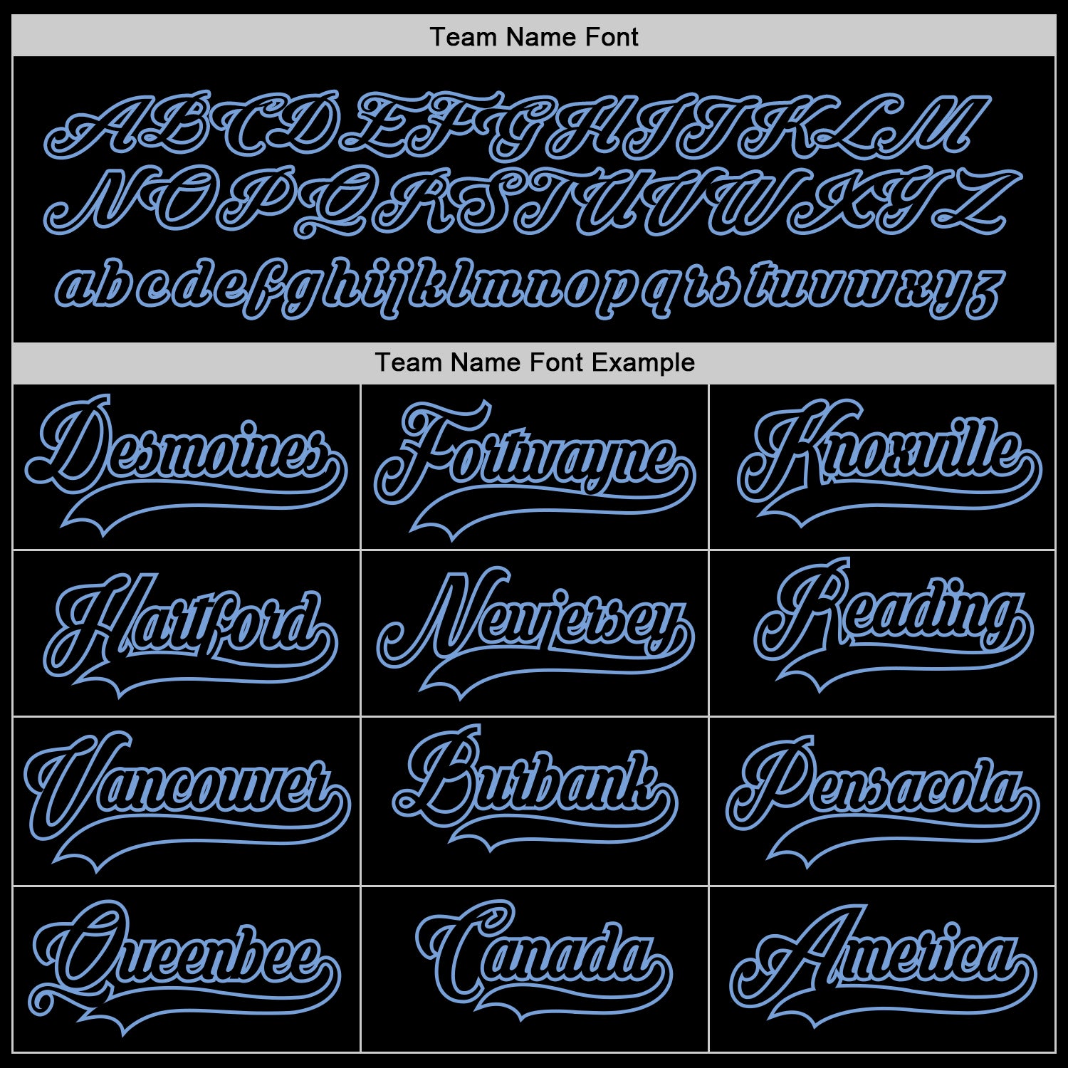 Custom Black Black-Light Blue Hockey Jersey