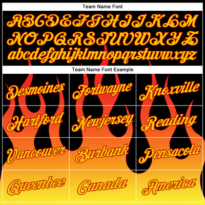 Custom Stitched Black Red-Gold 3D Pattern Design Flame Sports Pullover Sweatshirt Hoodie