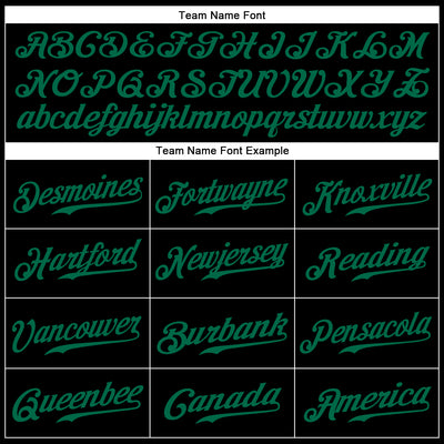 Custom Black Kelly Green-White Authentic Baseball Jersey