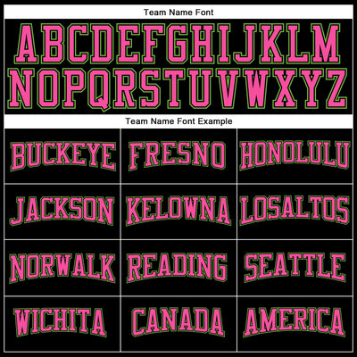 Custom Black Neon Green-Pink Authentic Throwback Basketball Jersey