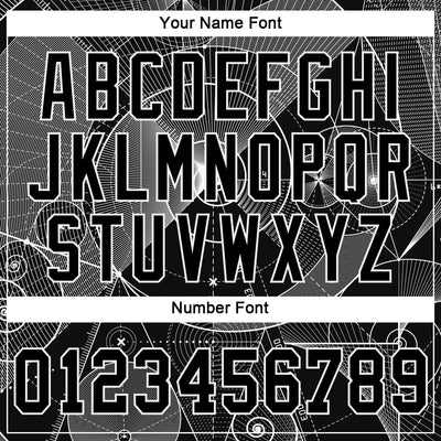 Custom Black Black-White 3D Pattern Design Geometry Authentic Baseball Jersey