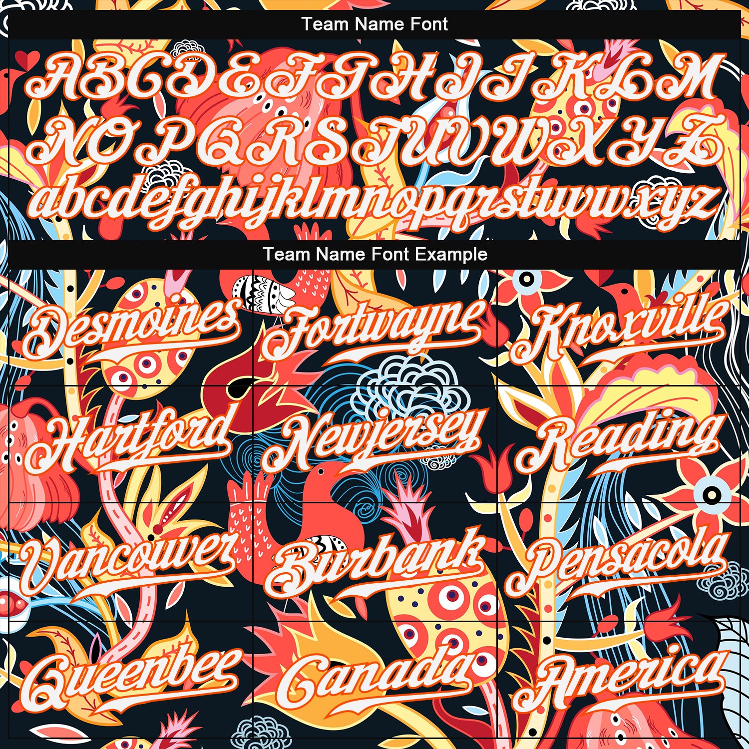 Custom Black White-Orange 3D Pattern Design Flowers Authentic Baseball Jersey