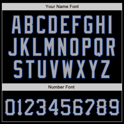 Custom Black Gray-Royal Authentic Baseball Jersey