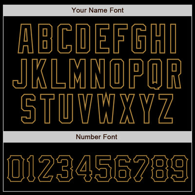 Custom Black Black-Old Gold Authentic Baseball Jersey