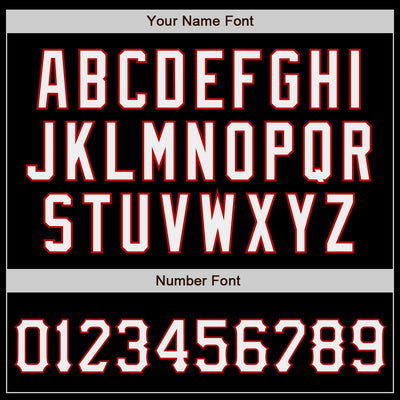 Custom Black White-Red Authentic Baseball Jersey