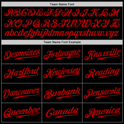 Custom Black Red Authentic Baseball Jersey