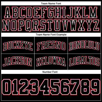 Custom Black Red Pinstripe Black-White Authentic Basketball Shorts