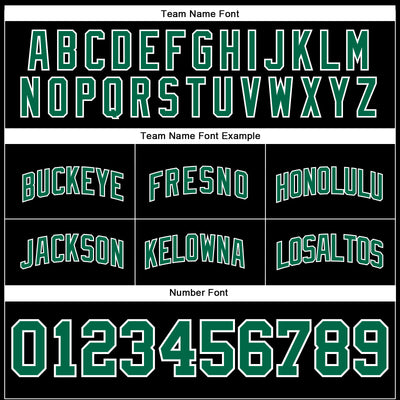 Custom Black White Pinstripe Kelly Green-White Authentic Basketball Shorts