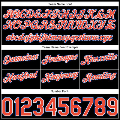 Custom Black White Pinstripe Orange-Royal Authentic Basketball Shorts