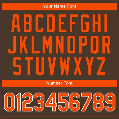 Custom Brown Orange-White Authentic Baseball Jersey