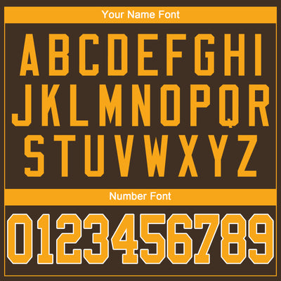 Custom Brown Gold-White Performance T-Shirt