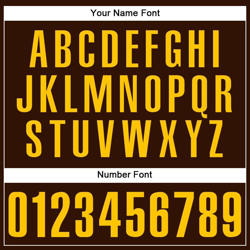 Custom Brown Gold Authentic Baseball Jersey