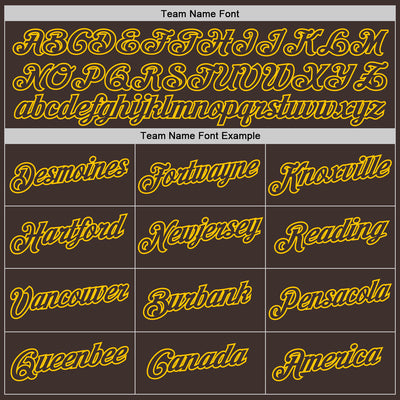 Custom Stitched Brown Brown-Gold Sports Pullover Sweatshirt Hoodie