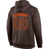 Custom Stitched Brown Brown-Orange Sports Pullover Sweatshirt Hoodie