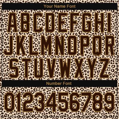 Custom Stitched Brown Brown-Old Gold 3D Pattern Design Leopard Sports Pullover Sweatshirt Hoodie