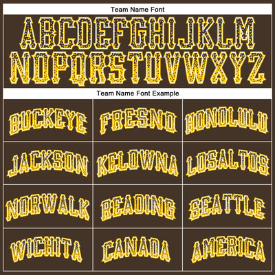 Custom Brown Gold-White Authentic Drift Fashion Baseball Jersey