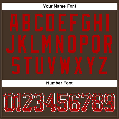 Custom Brown Red-White Authentic Drift Fashion Baseball Jersey