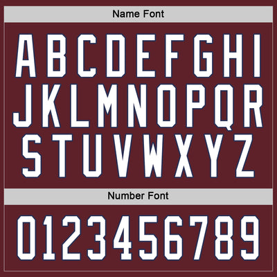 Custom Burgundy White-Navy Hockey Jersey