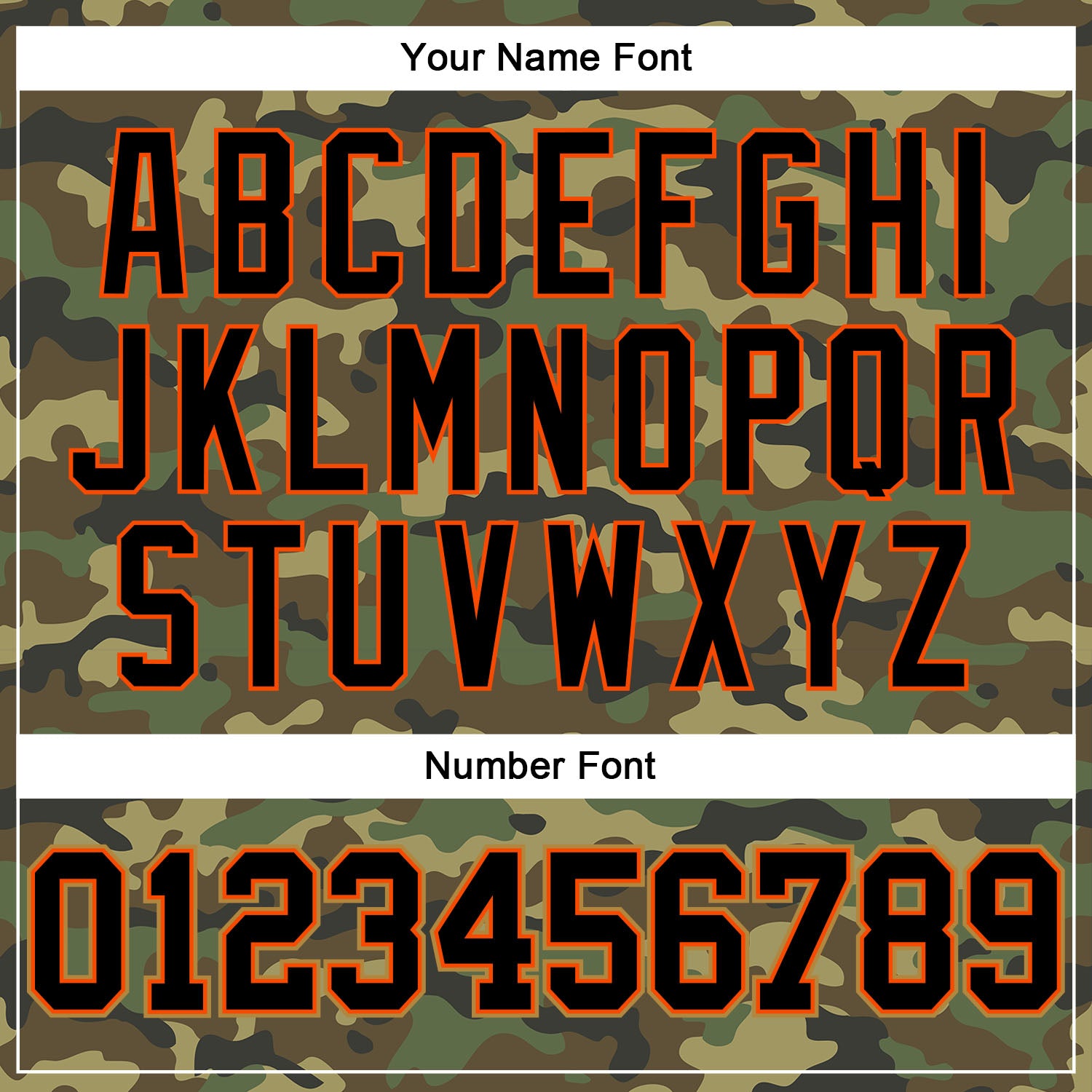 Custom Camo Black-Orange Authentic Salute To Service Baseball Jersey