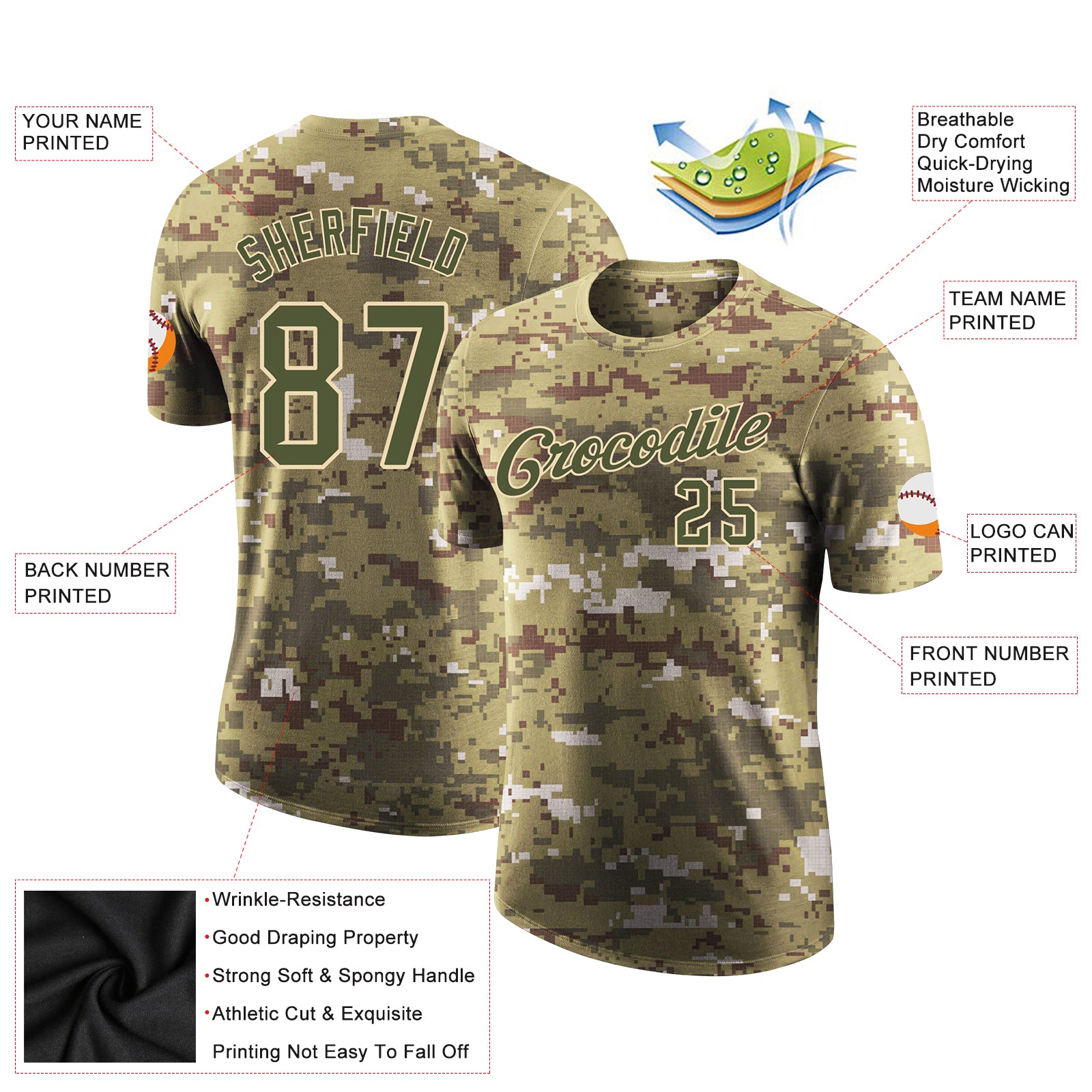 Custom Olive Camo-Old Gold Salute to Service Hockey Jersey Men's Size:M