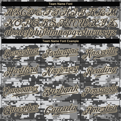 Custom Camo Steel Gray-Cream Authentic Salute To Service Baseball Jersey