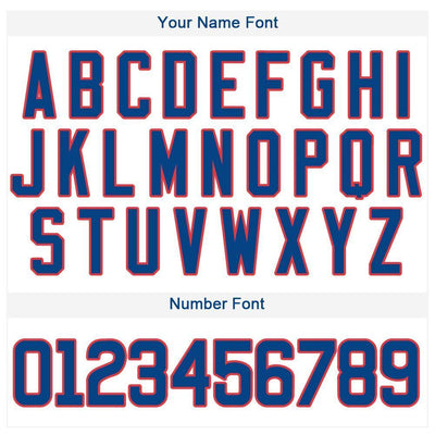 Custom White Royal Pinstripe Royal-Red Baseball Jersey