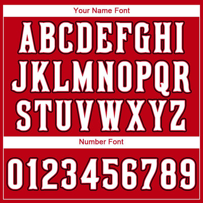 Custom Red White-Black Baseball Jersey