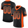 Custom Black Orange-White Mesh Drift Fashion Football Jersey
