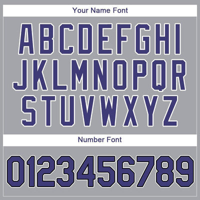 Custom Gray Purple-Black Baseball Jersey