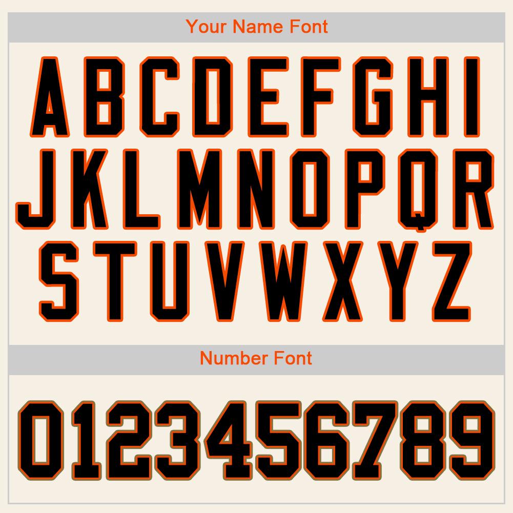 Custom Cream Black Orange-Old Gold Authentic Baseball Jersey